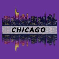Cool Chicago Skyline Women's V-Neck T-Shirt