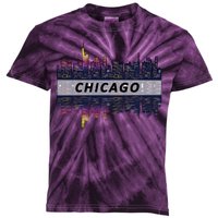 Cool Chicago Skyline Kids Tie-Dye T-Shirt