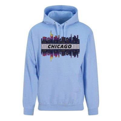 Cool Chicago Skyline Unisex Surf Hoodie