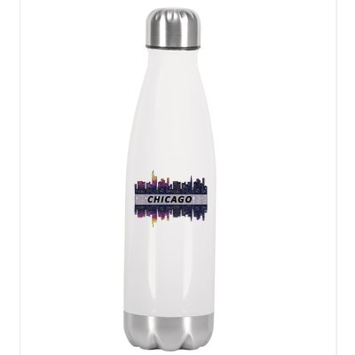 Cool Chicago Skyline Stainless Steel Insulated Water Bottle