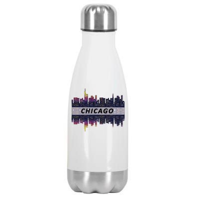 Cool Chicago Skyline Stainless Steel Insulated Water Bottle