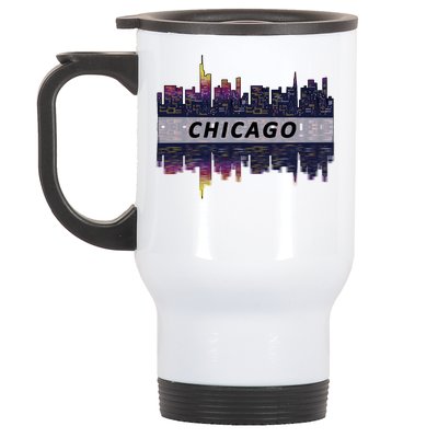 Cool Chicago Skyline Stainless Steel Travel Mug