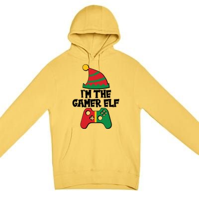 Cool Christmas I'm The Gamer Elf Premium Pullover Hoodie