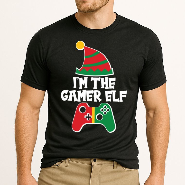 Cool Christmas I'm The Gamer Elf Cooling Performance Crew T-Shirt