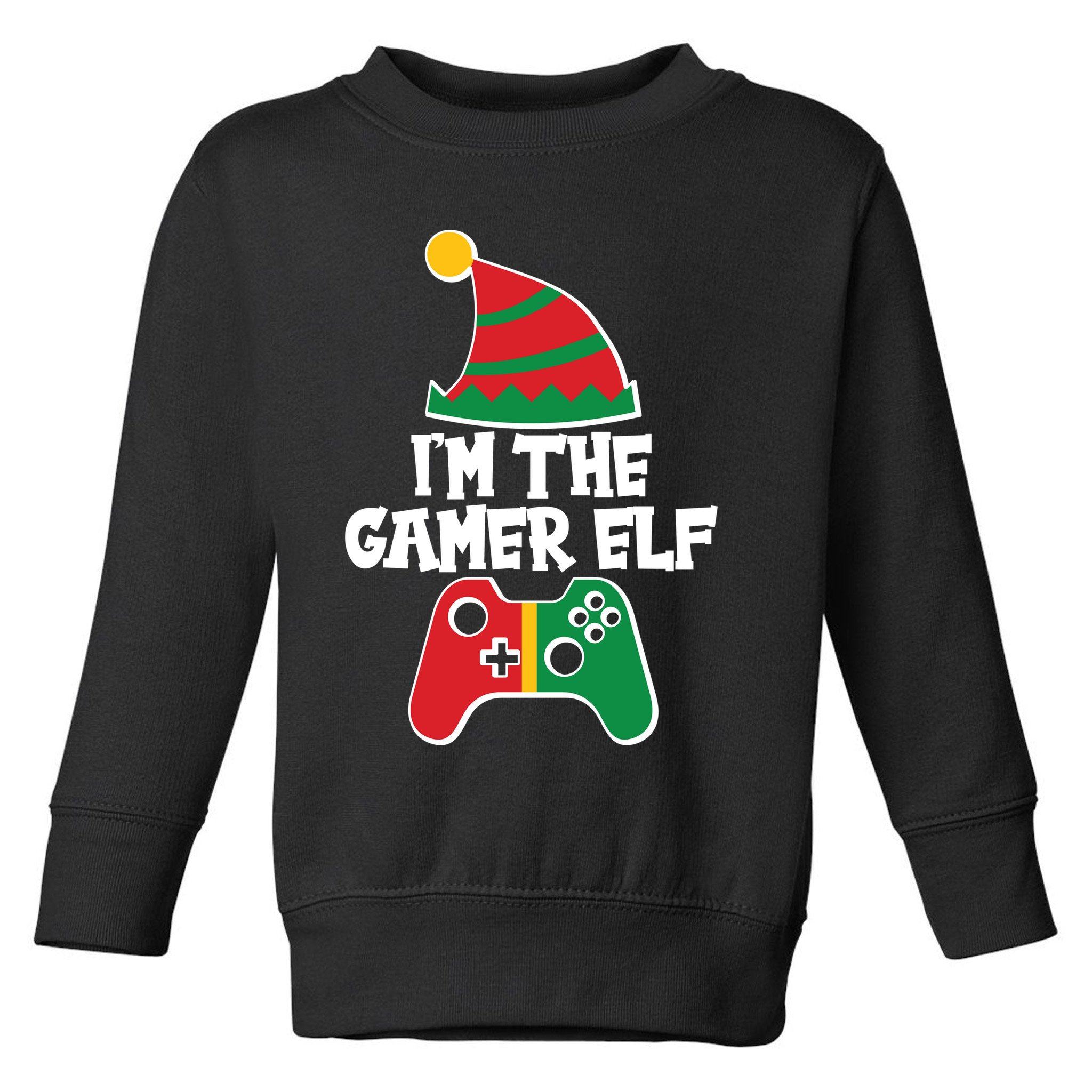 Cool Christmas I'm The Gamer Elf Toddler Sweatshirt