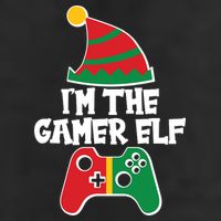 Cool Christmas I'm The Gamer Elf Golf Towel