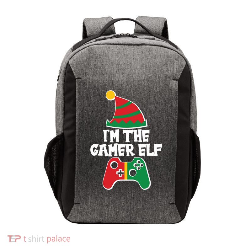 Cool Christmas I'm The Gamer Elf Vector Backpack