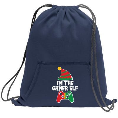 Cool Christmas I'm The Gamer Elf Sweatshirt Cinch Pack Bag