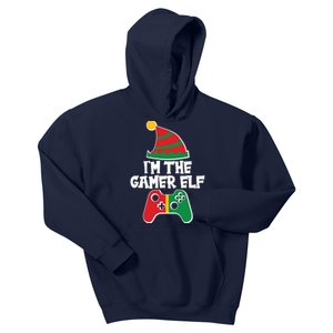 Cool Christmas I'm The Gamer Elf Kids Hoodie