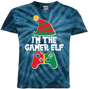 Cool Christmas I'm The Gamer Elf Kids Tie-Dye T-Shirt