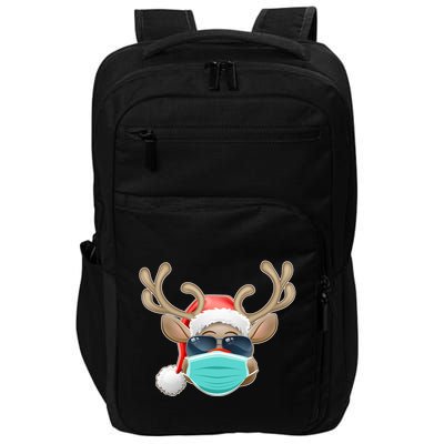 Cool Christmas Rudolph Red Nose Reindeer Mask 2020 Quarantined Impact Tech Backpack