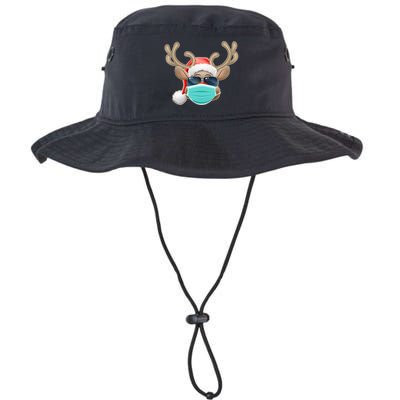 Cool Christmas Rudolph Red Nose Reindeer Mask 2020 Quarantined Bucket Hat