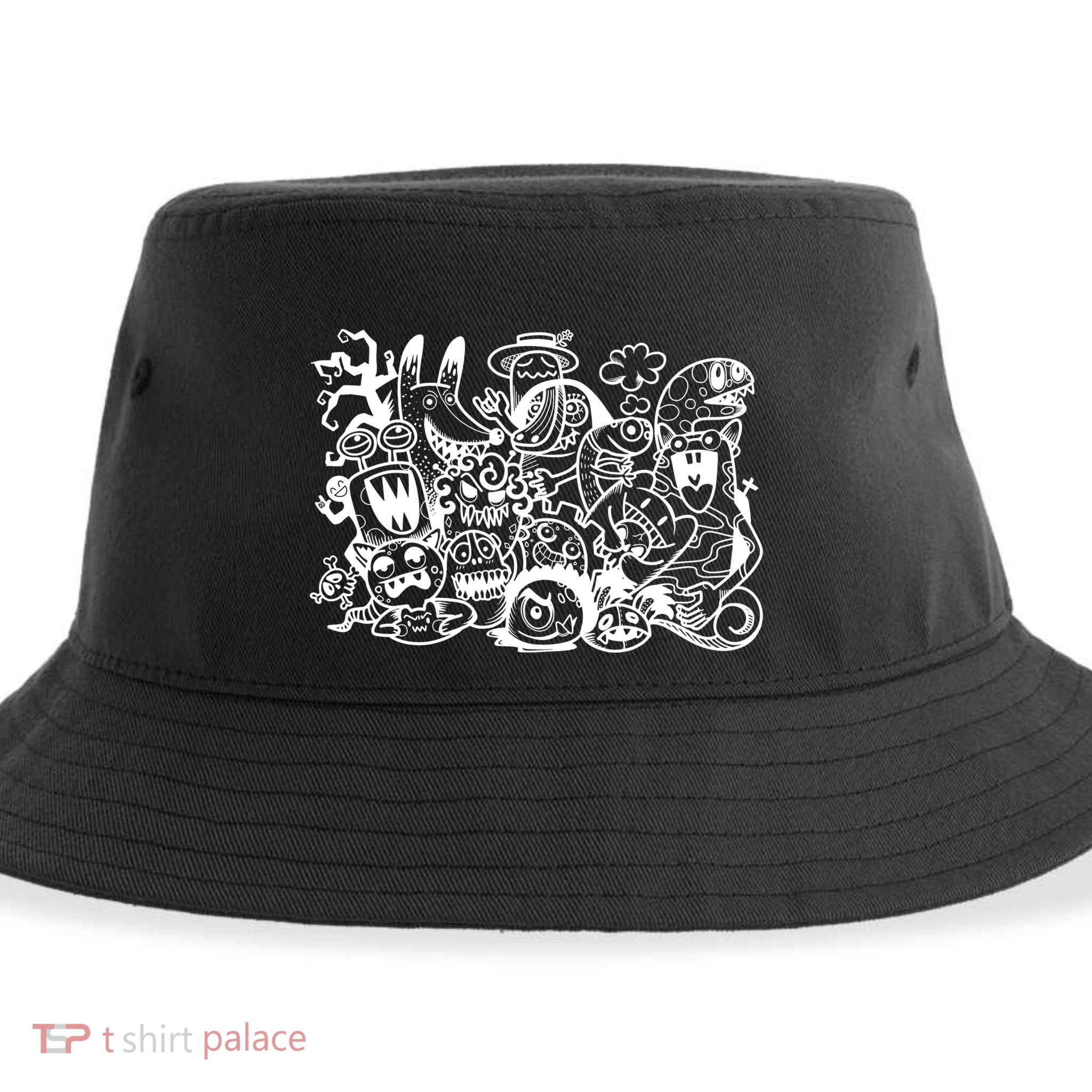 Cool Classic Cartoonish Character Group Sustainable Bucket Hat