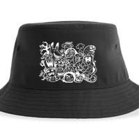 Cool Classic Cartoonish Character Group Sustainable Bucket Hat