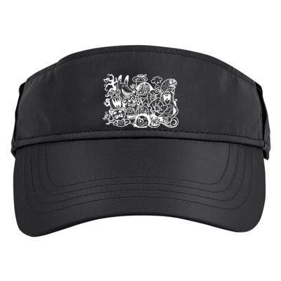 Cool Classic Cartoonish Character Group Adult Drive Performance Visor