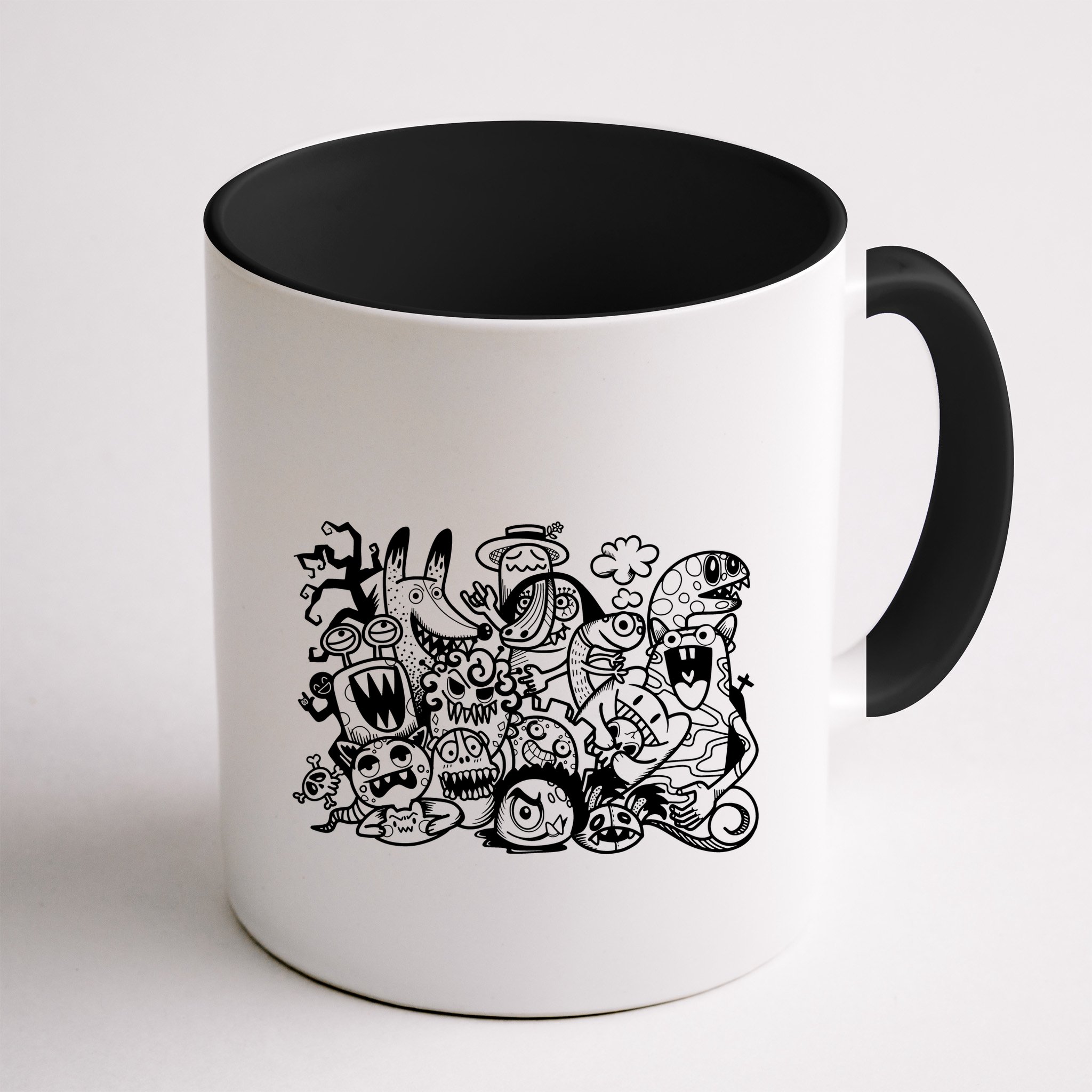 Cool Classic Cartoonish Character Group Mug