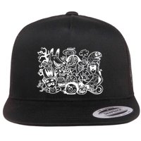 Cool Classic Cartoonish Character Group Flatbill Hat