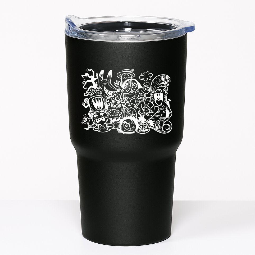 Cool Classic Cartoonish Character Group Tumbler