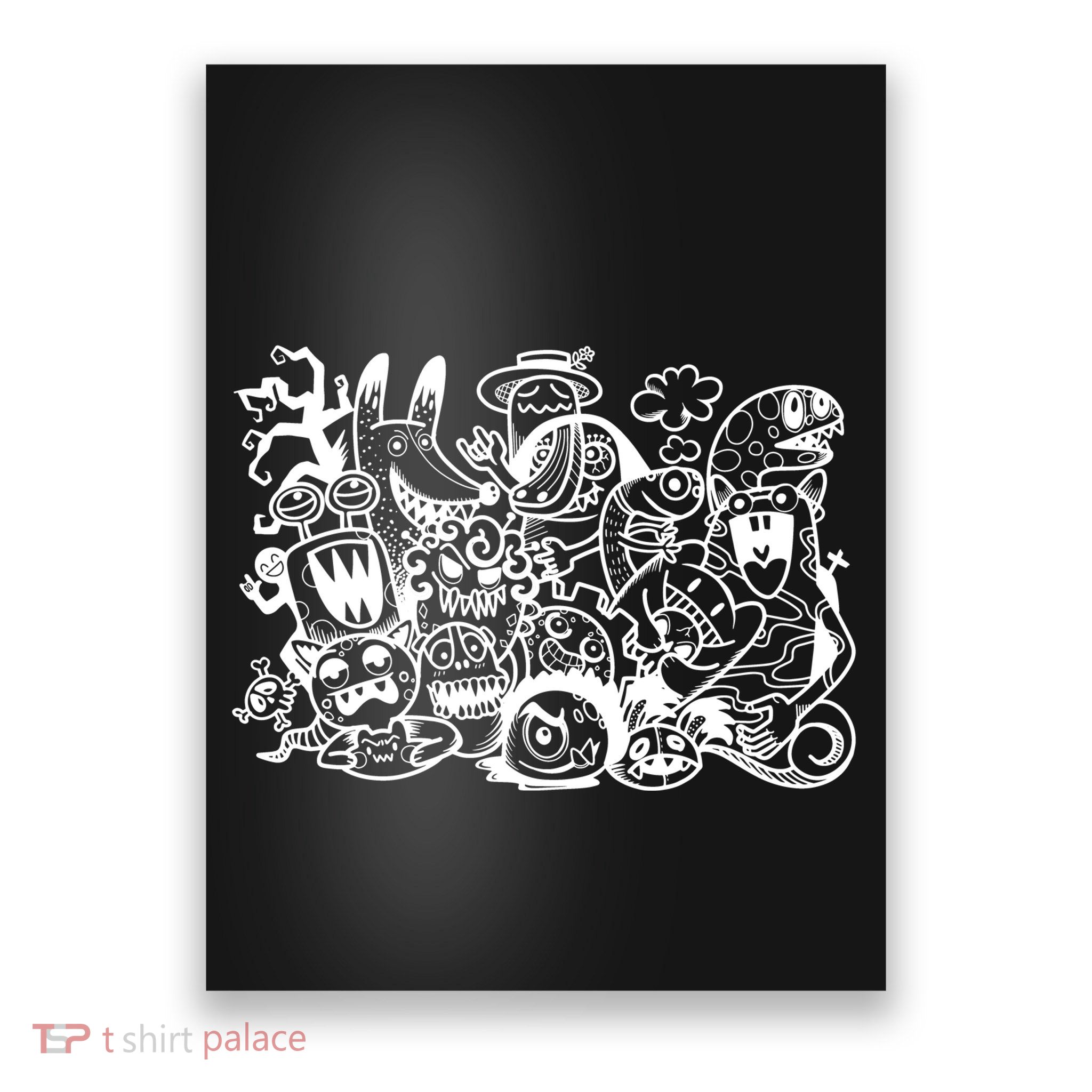 Cool Classic Cartoonish Character Group Poster