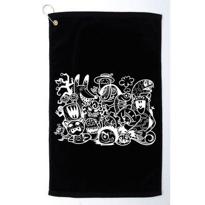 Cool Classic Cartoonish Character Group Golf Towel