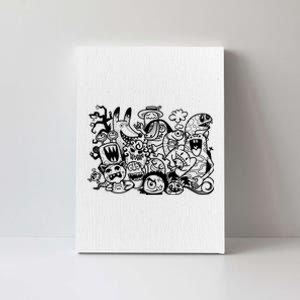 Cool Classic Cartoonish Character Group Canvas