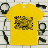 Cool Classic Cartoonish Character Group T-Shirt