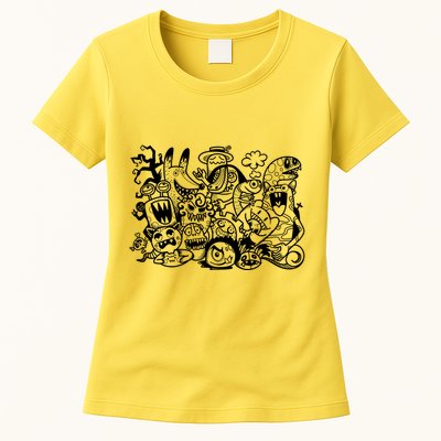 Cool Classic Cartoonish Character Group Womens T-Shirt