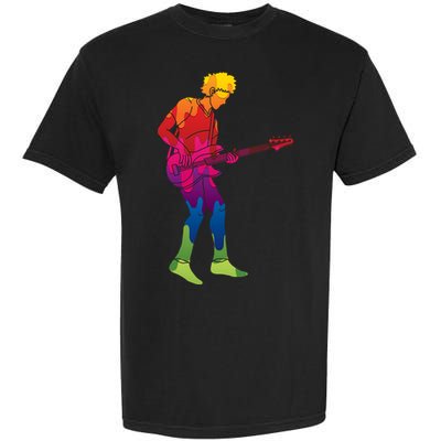 Cool Colorful Music Guitar Guy Garment-Dyed Heavyweight T-Shirt