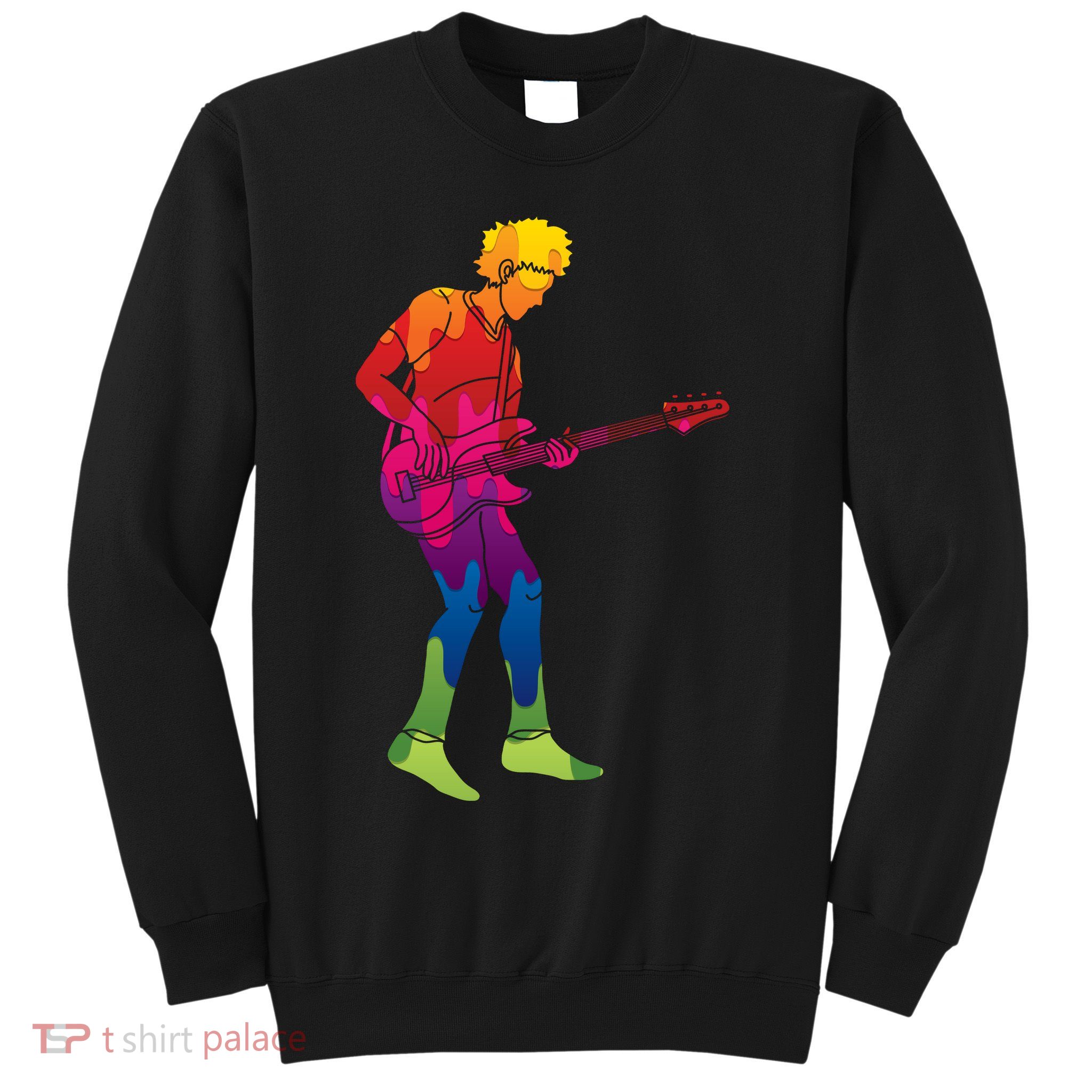 Cool Colorful Music Guitar Guy Sweatshirt