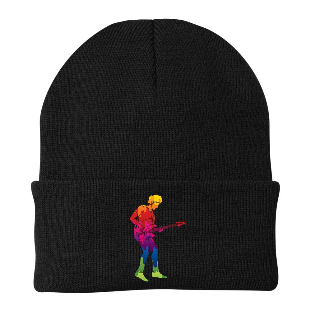 Cool Colorful Music Guitar Guy Beanie