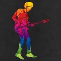 Cool Colorful Music Guitar Guy Beanie
