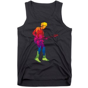 Cool Colorful Music Guitar Guy Tank Top