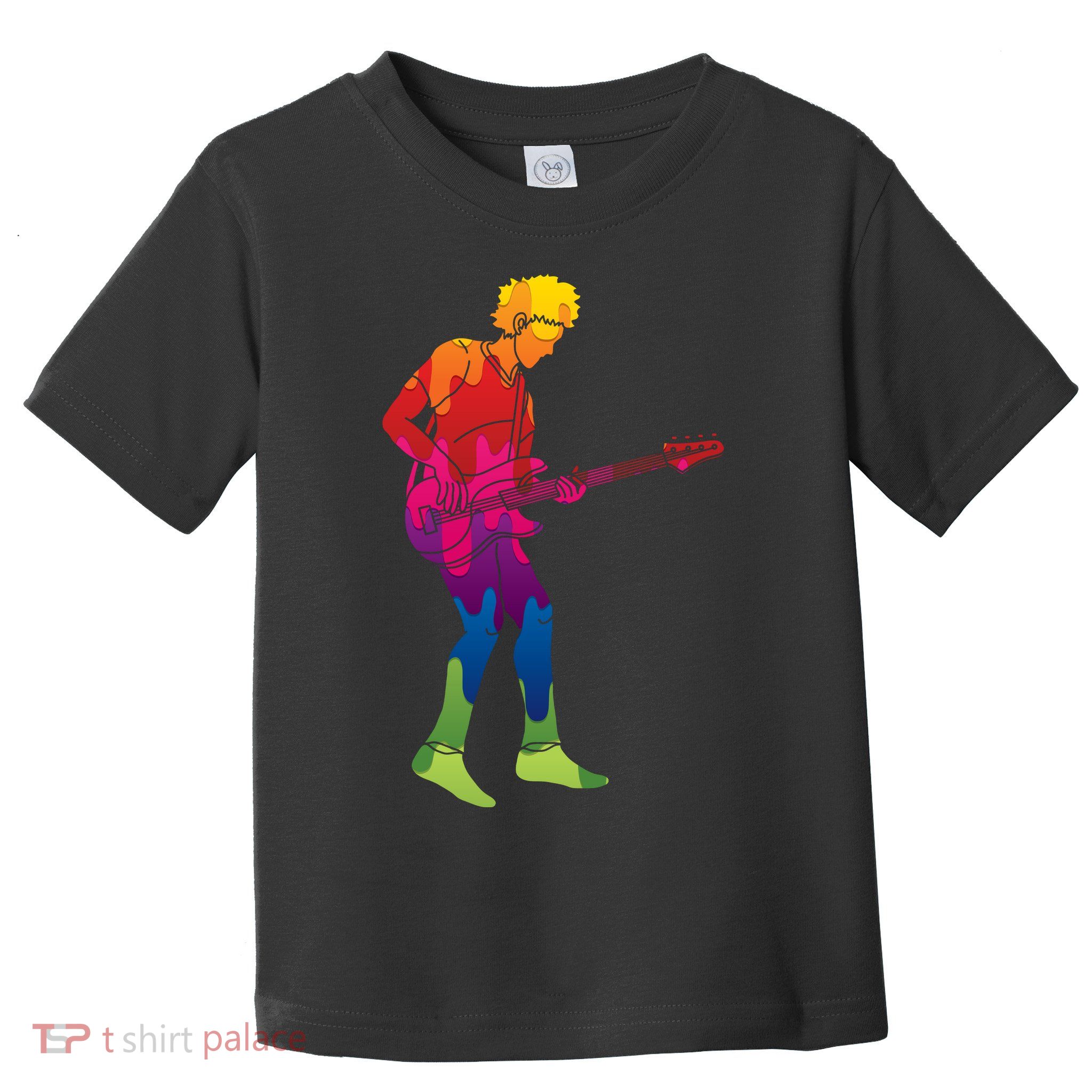 Cool Colorful Music Guitar Guy Toddler T-Shirt