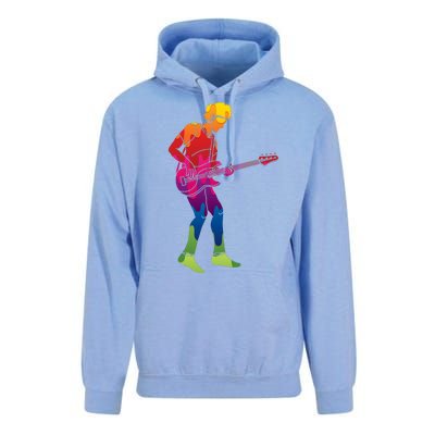 Cool Colorful Music Guitar Guy Unisex Surf Hoodie