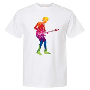 Cool Colorful Music Guitar Guy Garment-Dyed Heavyweight T-Shirt