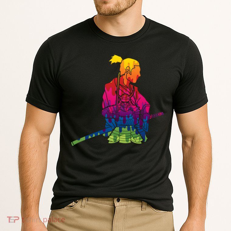 Cool Colorful Samurai Katana Performance Shirt