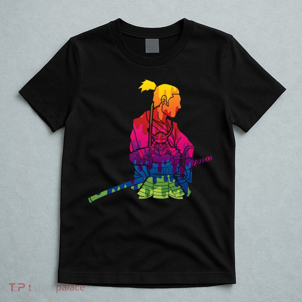 Cool Colorful Samurai Katana T-Shirt