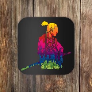 Cool Colorful Samurai Katana Coaster