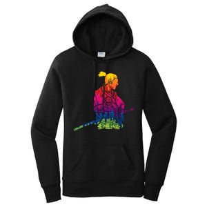 Cool Colorful Samurai Katana Women's Pullover Hoodie