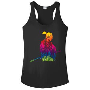 Cool Colorful Samurai Katana Ladies PosiCharge Competitor Racerback Tank