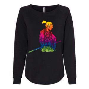 Cool Colorful Samurai Katana Womens California Wash Sweatshirt