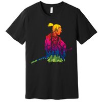 Cool Colorful Samurai Katana Premium T-Shirt