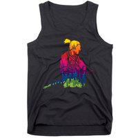 Cool Colorful Samurai Katana Tank Top