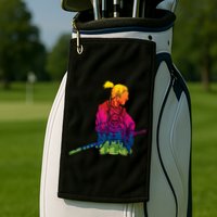 Cool Colorful Samurai Katana Golf Towel