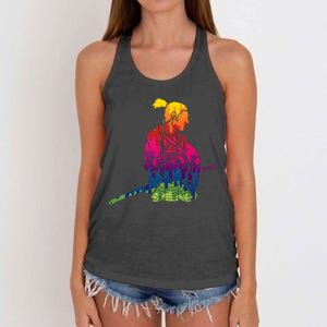 Cool Colorful Samurai Katana Women's Knotted Racerback Tank