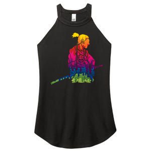 Cool Colorful Samurai Katana Women's Perfect Tri Rocker Tank