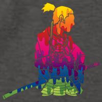 Cool Colorful Samurai Katana Vector Backpack