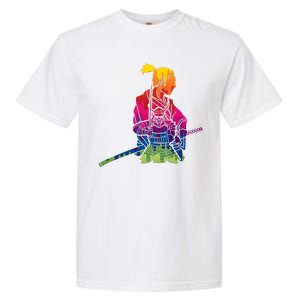 Cool Colorful Samurai Katana Garment-Dyed Heavyweight T-Shirt