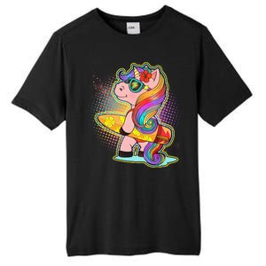 Cool Cute Surfer Unicorn Tall Fusion ChromaSoft Performance T-Shirt