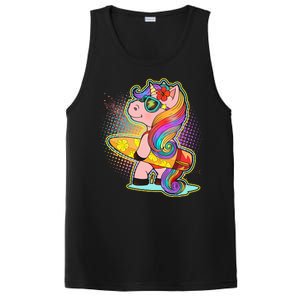 Cool Cute Surfer Unicorn PosiCharge Competitor Tank